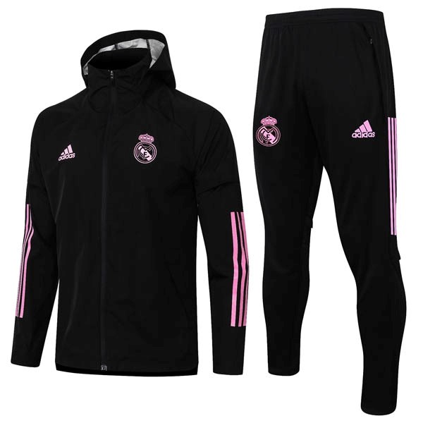 Rompevientos Real Madrid Conjunto Completo 2020 2021 Negro Rosa